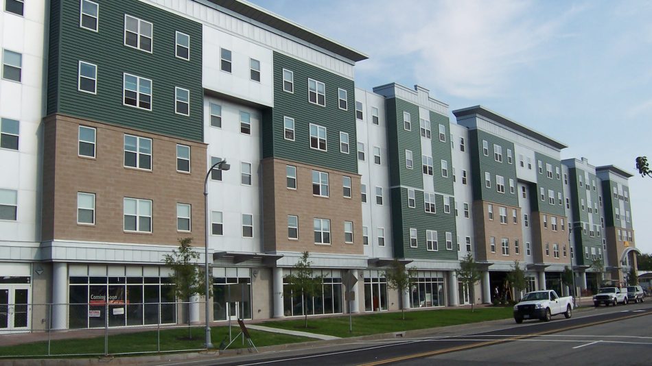 The facade of the Bayside Village building