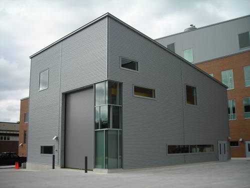 A metal building at Kingsbury Hall