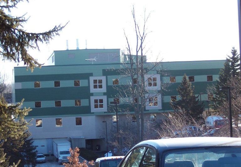 The back of the MDOT building in Augusta.