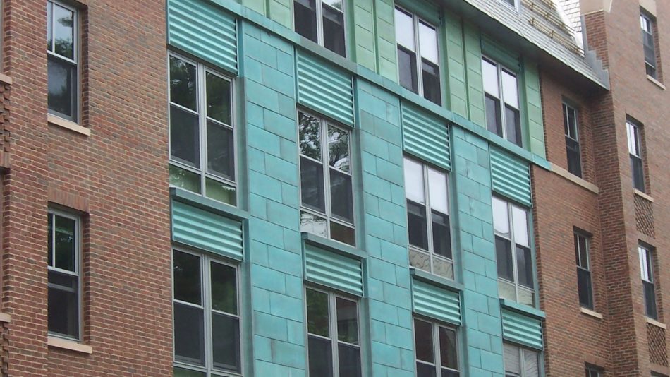 Windows on the New Gables dormitory