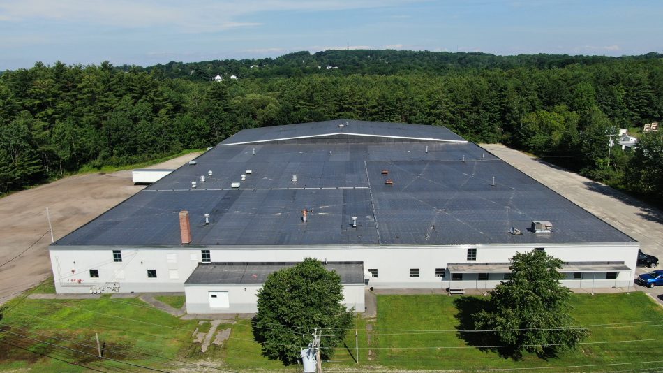 An aerial photo of the Dingley Press Warehouse