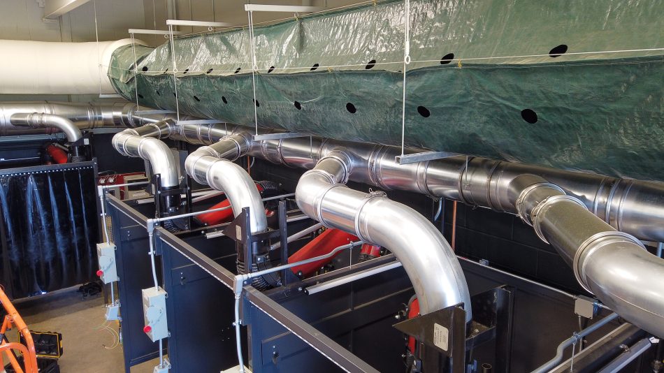 Indoor welding done at KVCC